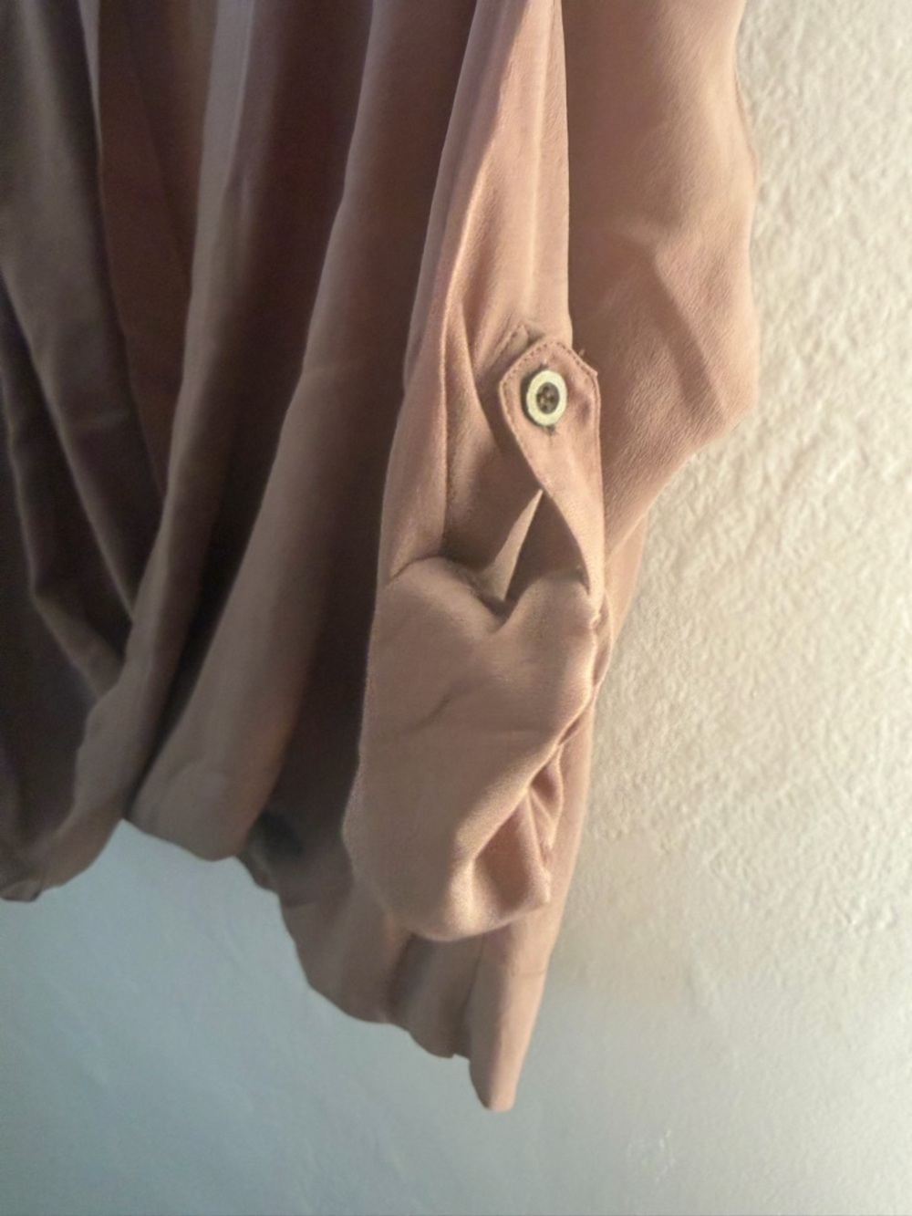 Love & Liberty 100% Silk Wrap Blouse Small Cropped Boho - Picture 8 of 11